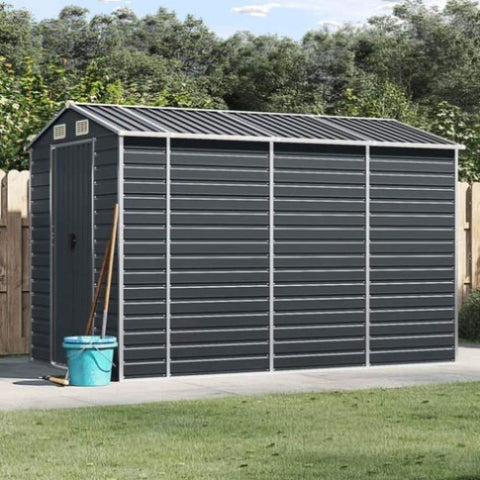 Garden Shed Anthracite 191x300x198 cm Galvanised Steel 3188255