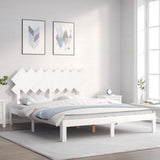 Bed Frame without Mattress White 160x200 cm Solid Wood Pine 3193737