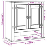 Hanging Cabinet Corona White 70 x 33 x 71.5 cm Solid Pine Wood 42021200