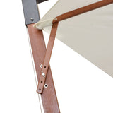 Hanging Garden Parasol 350 cm Wooden Pole White 42966