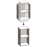 Firewood Rack White 40x30x75 cm Cold-rolled steel 864192