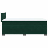 Box Spring Bed with Mattress Dark Green 90x200 cm Velvet 3286213