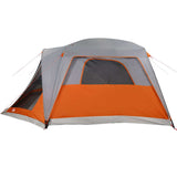 Family Tent with Porch 6-Person Grey and Orange Waterproof 94550