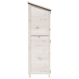 Garden Shed with Roof White 59.5 x 56 x 176.5 cm Solid Fir Wood 42033445
