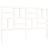 Bed Frame without Mattress White King Size Solid Wood 3194902