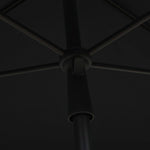 Garden Parasol with Pole 210x140 cm Black 315549
