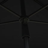Garden Parasol with Pole 210x140 cm Black 315549