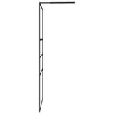 Walk-in Shower Wall Black 115 x 195 x 0.5 cm 42025250