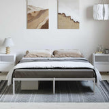 Metal Bed Frame without Mattress White 150x200cm 350915