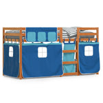 ZNTS Bunk Bed without Mattress Blue 80x200 cm Solid Wood Pine 3283923