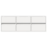 TV Wall Cabinet with LED Lights White 130x31x45 cm 852299