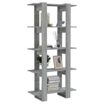 Book Cabinet/Room Divider Grey Sonoma 80x30x160 cm Engineered Wood 813573