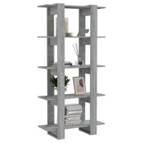 Book Cabinet/Room Divider Grey Sonoma 80x30x160 cm Engineered Wood 813573