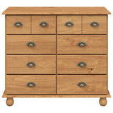 Chest of Drawer ASKIM Brown 91 x 40 x 79 cm Solid Pine Wood 4105421