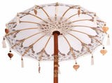 Balinese Parasol Cream 95 x 95 x 260 cm Cotton and solid wood 3356908