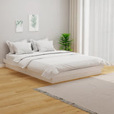 819903 Bed Frame without Mattress White Solid Wood 120x200 cm