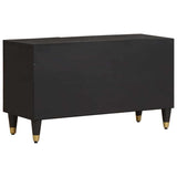 TV Cabinet with Shelf Black 80 x 33 x 46 cm Solid Mango Wood 4018823