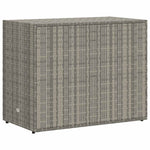 Garden Storage Cabinet Grey 100x55.5x80 cm Poly Rattan 319869