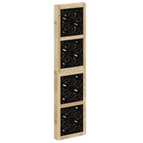 Room Divider 5 Panels Brown and Black Solid Wood Paulownia 358805