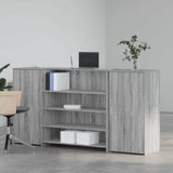 Reception Desk Grey Sonoma 200x50x103,5 cm Engineered Wood 3324183