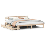 Bed Frame with Drawers without Mattress 200x200 cm 3302018