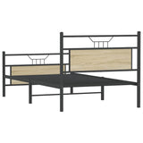 Bed Frame without Mattress Sonoma Oak 107x203 cm Engineered Wood 4106806