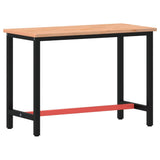 Workbench 115x55x81.5 cm Solid Wood Beech and Metal 3188904