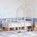 Day Bed with Roof without Mattress White 80x200 cm Solid Wood 3282303