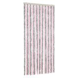 Fly Curtain Silver Grey and Pink 90x200 cm Chenille 377362