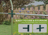Galvanised Steel Fruit Cage, Plant Protection Tent with Zipped Door, 1.2 x 2.4 x 1.9m, Black T3398P311621