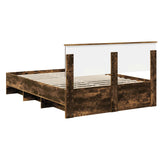 Bed Frame Smoked Oak 160 x 200 cm Engineered Wood 3408834