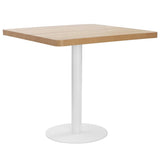 Bistro Table Light brown MDF 80 cm x 80 cm x 75 cm Pedestal base 286432