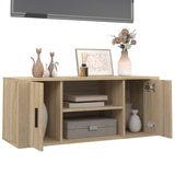 ZNTS TV Cabinet Sonoma Oak 100x35x40 cm Engineered Wood 823094