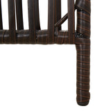 Room Divider 3 Panels Brown Poly Rattan 365373