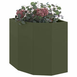Corner Planter Olive green 45 x 45 x 50 cm Steel 883671
