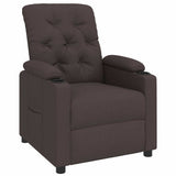 Recliner Chair Dark Brown Fabric 339107