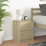 Bedside Cabinet with 2 Drawers Sonoma Oak 40x36x50 cm 858789
