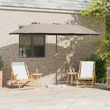 Garden Parasol Taupe 370 x 197 x 239 cm Polyester and Aluminium 42003370