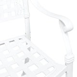 Garden Chair 2 pcs White 55 x 56.5 x 91cm Aluminium 42002372