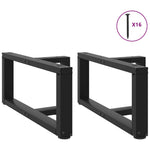 ZNTS Coffee Table Legs T-Shaped 2 pcs Black 60x25x cm Steel 4013012