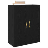 Wall Cabinet Black Oak 69.5 x 34 x 90 cm Engineered Wood 879512