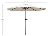 2.7m Patio Garden Umbrella Outdoor Parasol with Tilt Crank and 24 LEDs Lights T3398P318606