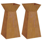 Pillar Planter 2 pcs Silver 35 x 35 x 73 cm 873851