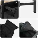 Laundry Basket 2 Compartments with Shelf Sonoma Oak 859076