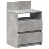 Bedside Cabinet with 2 Drawers Concrete Grey 40x33x60 cm 858566