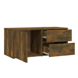 TV Cabinet Smoked Oak 80x34x36 cm Engineered Wood 815495