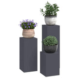 Plant Stand 3 pcs Anthracite Steel 865829