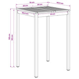 Garden Bar Table White 70 x 68.5 x 105 cm Solid Acacia Wood 901775