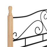 Bed Frame with Headboard without Mattress Black 140x200 cm Metal 324942