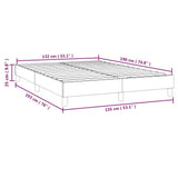 Box Spring Bed Frame Light Grey Double Fabric 3121166